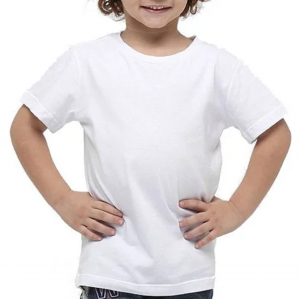 CAMISA BRANCA 100% POLIESTER IFANTIL Malha PP 100% Poliester 120g.     Prazo de produção pode variar de acordo com quantidade comprada!