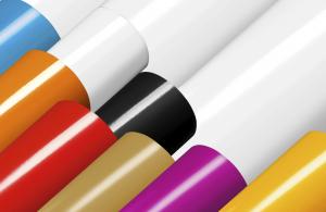 VINIL ADESIVO COLORIDO PVC polimérico gold calandrado 80 micra (0.08)    REFILE RETO 1m x 50m